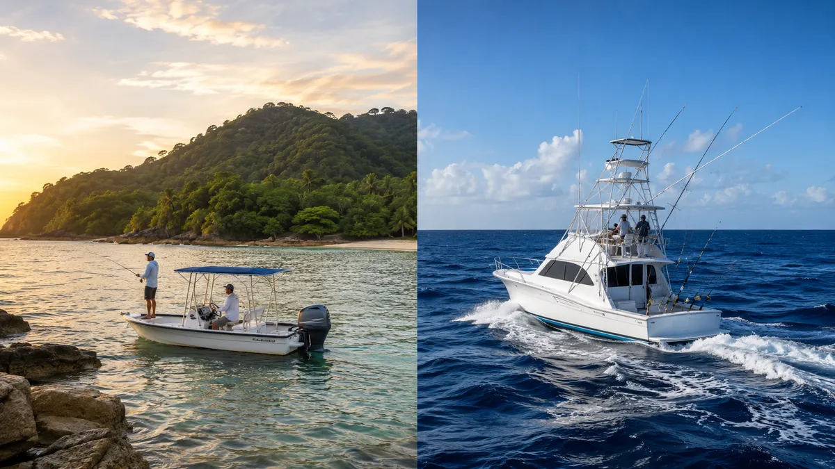 Charter de pesca de medio día vs día completo: ¿cuál debe reservar?