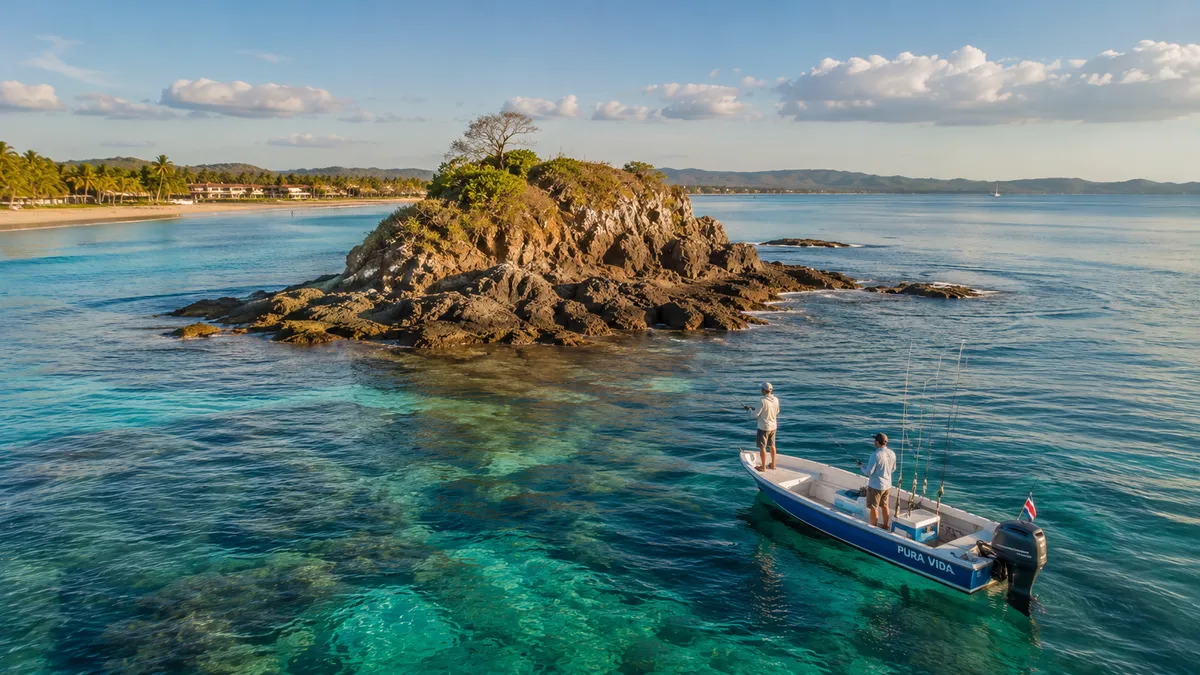 Pesca en Línea de arrecife de Tamarindo e Isla Capitán, Guanacaste, Costa Rica